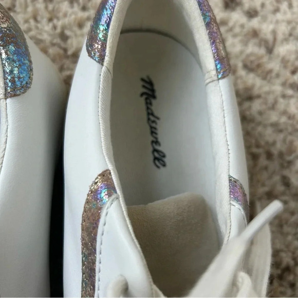 Madewell Sidewalk Low-Top Sneakers in Iridescent Leather Size 7 - Picture 7 of 12